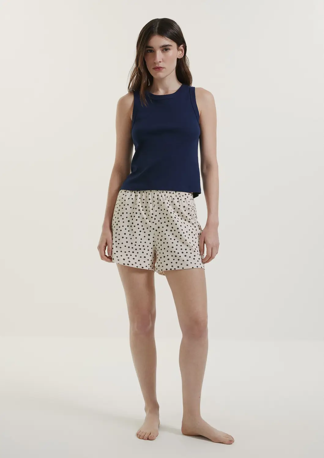 Pijama Feminino Curto Estampado â Marinho â foto 1 de 4