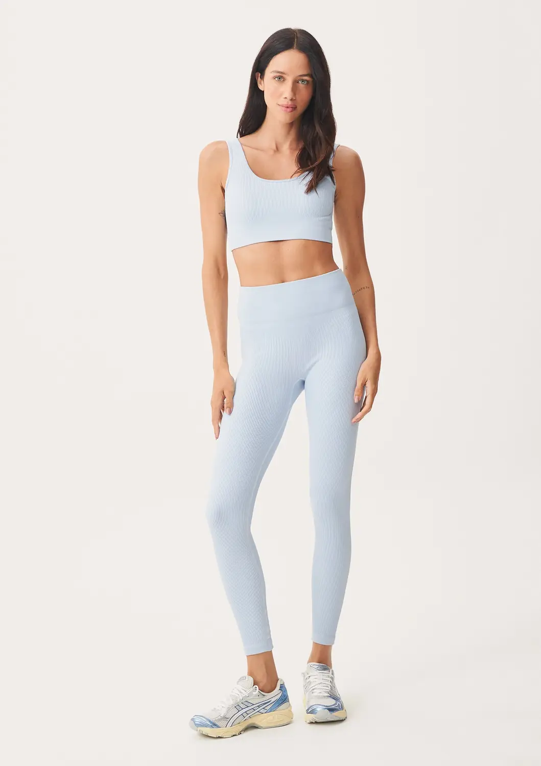 Calça Legging Feminina Canelada Sem Costura â Azul â foto 1 de 4